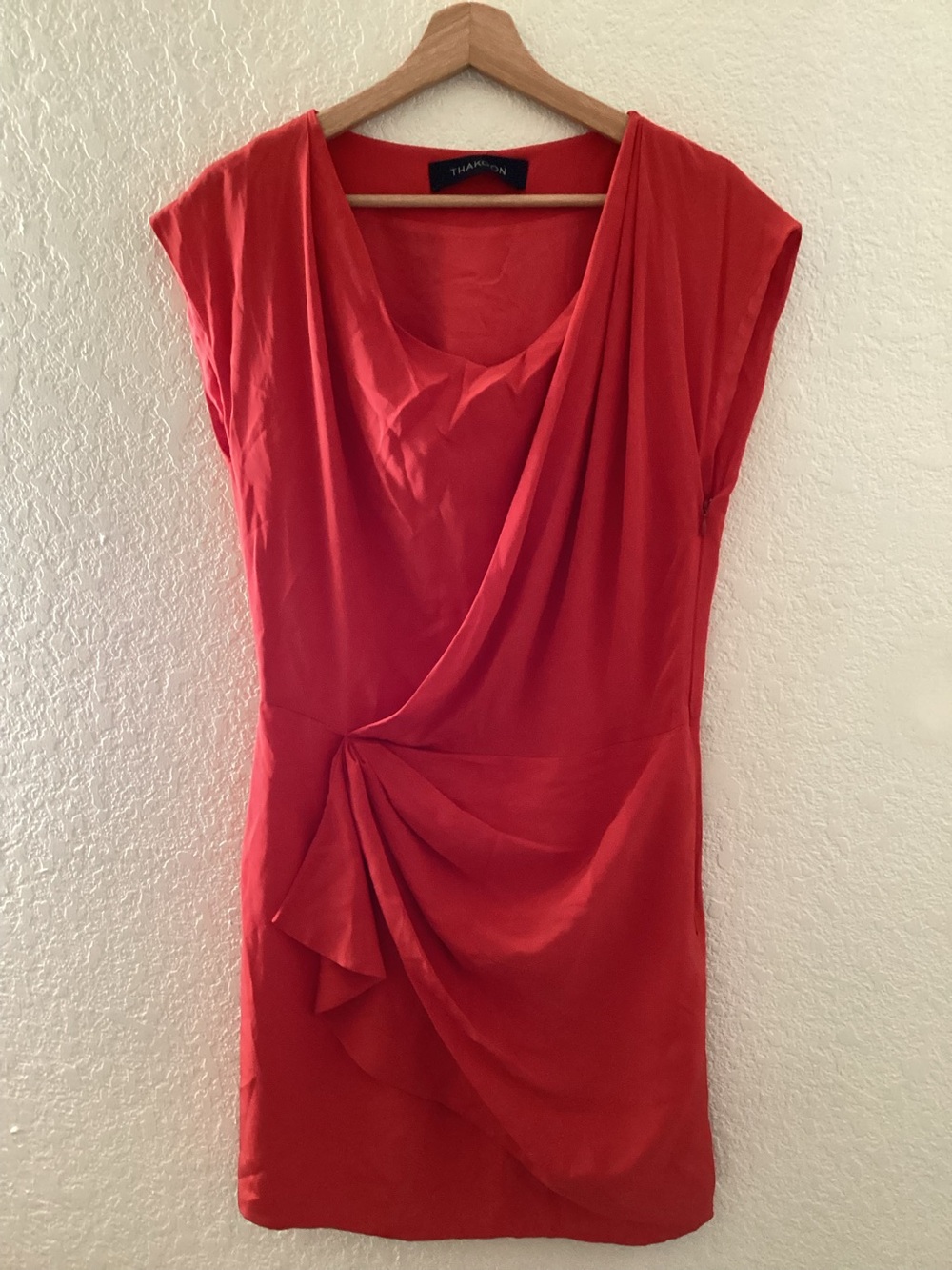 THAKOON RED SILK Sleeveless Mini DRESS